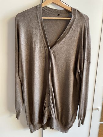 Brauner Strickcardigan Gr. L, Viskose