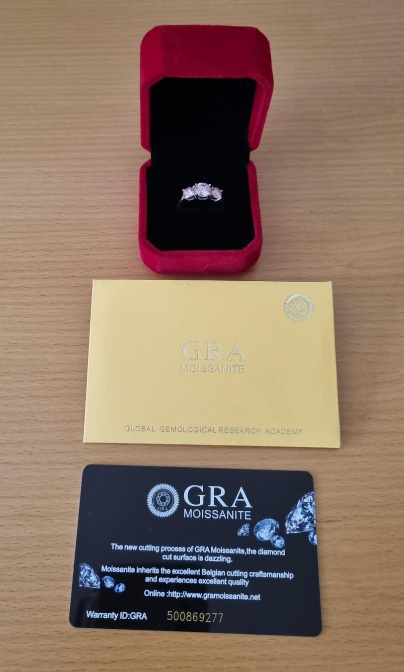Anelli: Anello in argento con moissanite rosa 2 carati – Nuovo (secondo la descrizione) da Cadenazzo venduto da Nicopri 4