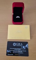 Anello in argento con moissanite rosa 2 carati