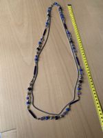 Modeschmuck Kette blau-silber