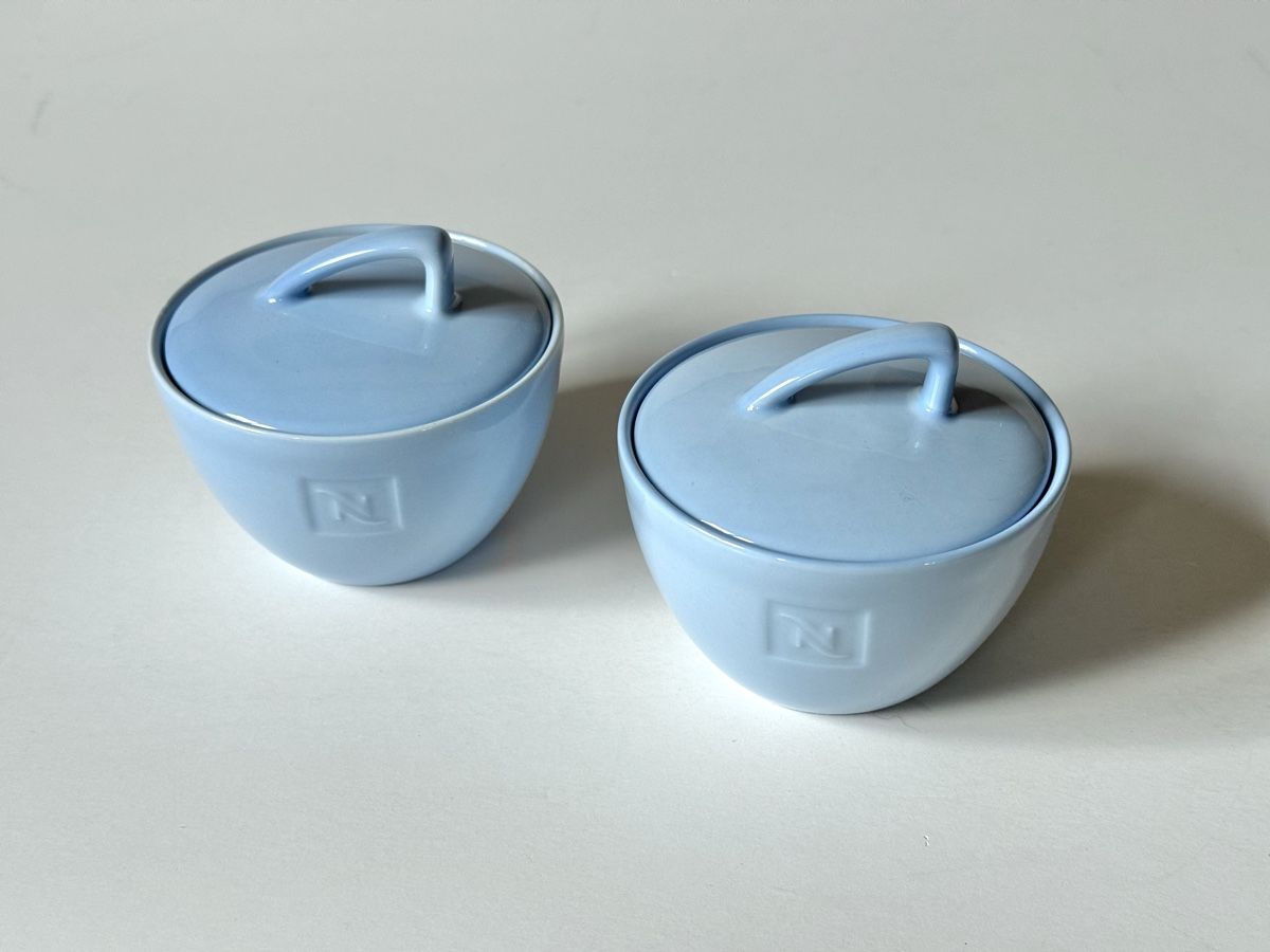 Zuccheriere: Nespresso Zuckerdosen hellblau – Usato da Wildberg venduto da wild59