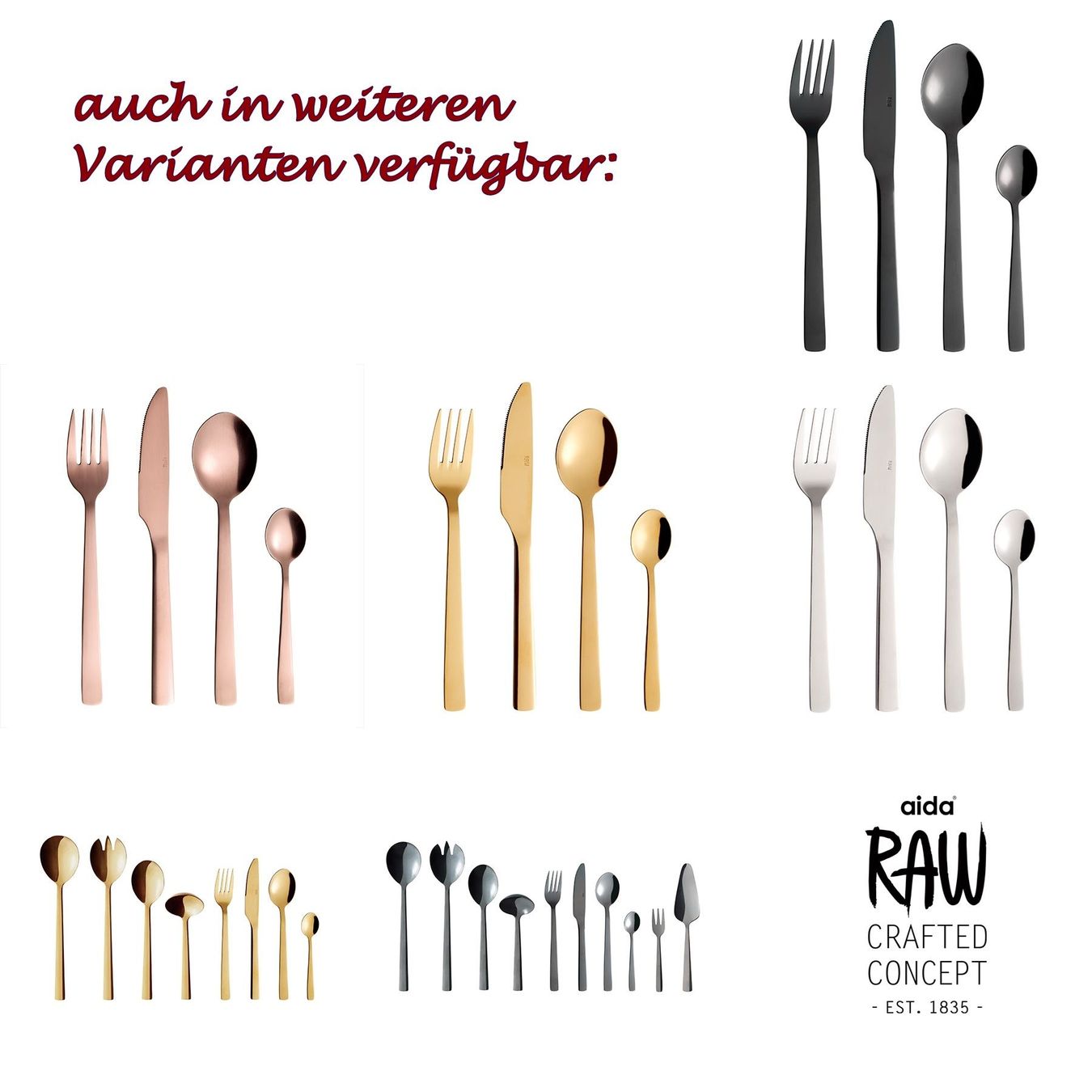 Bestecksets: Besteck RAW Gold Besteckset 20-teilig – Neu und originalverpackt aus Wettingen von kochshop 3