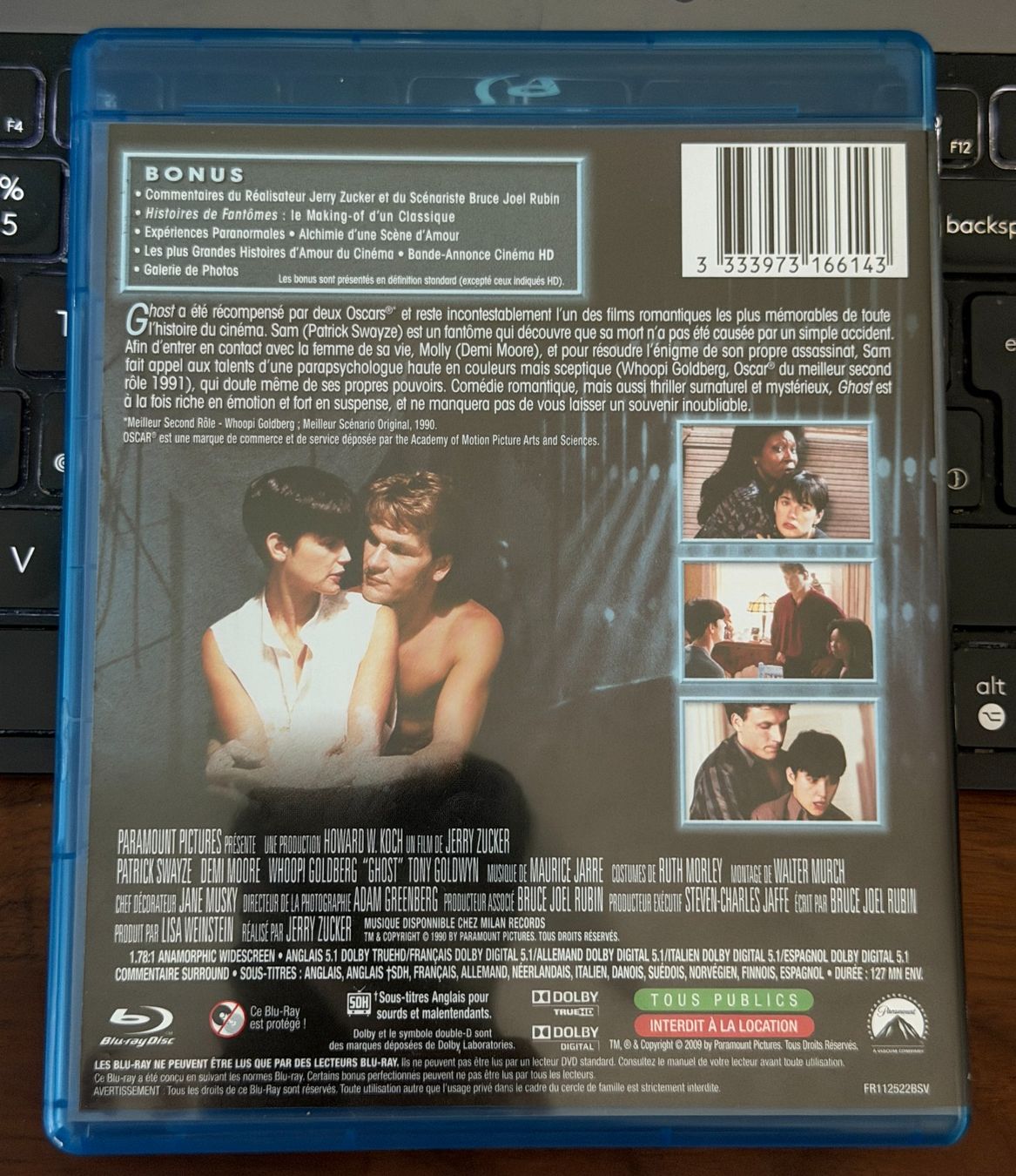 Tous les DVDs: Ghost (1990)  - Blu-ray – D'occasion à Semsales par __Florian__ 1