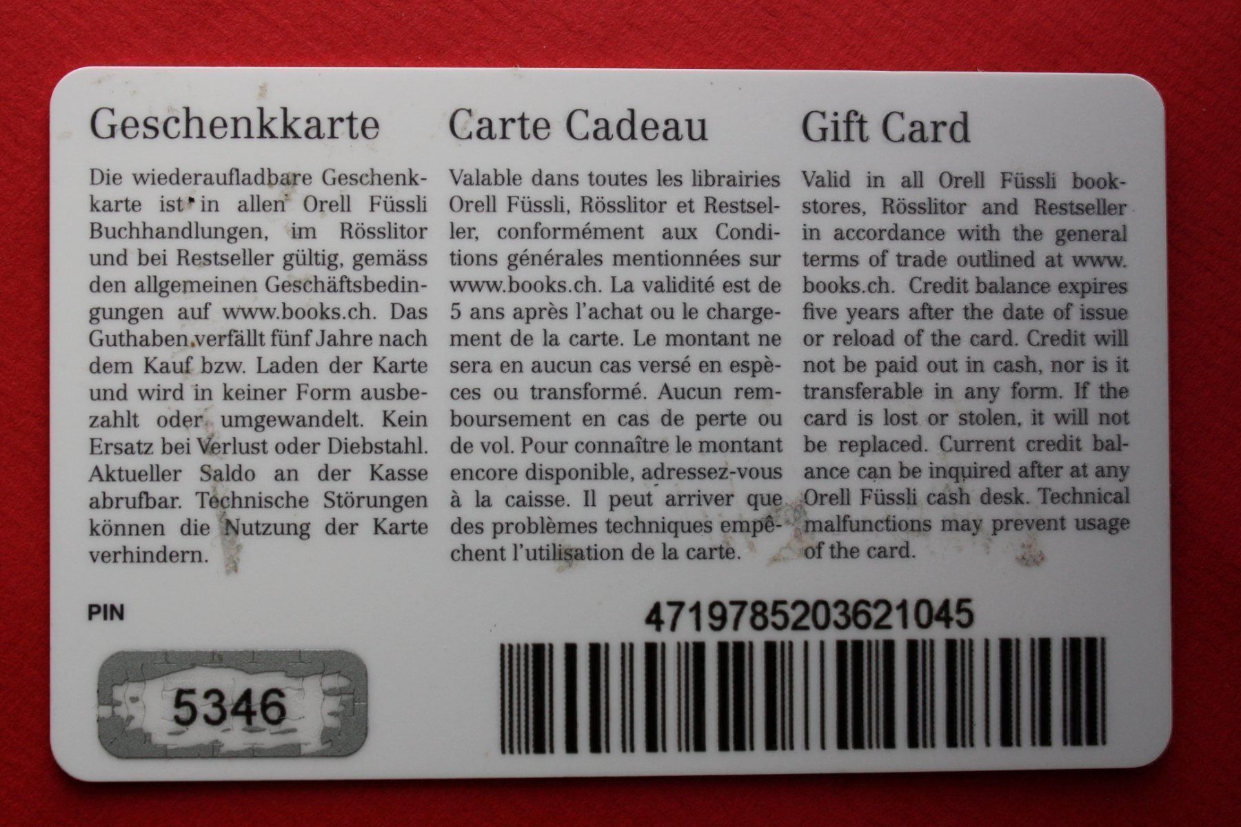 Karten: geschenkkarte – Gebraucht aus Laupen BE von Gufi57 1