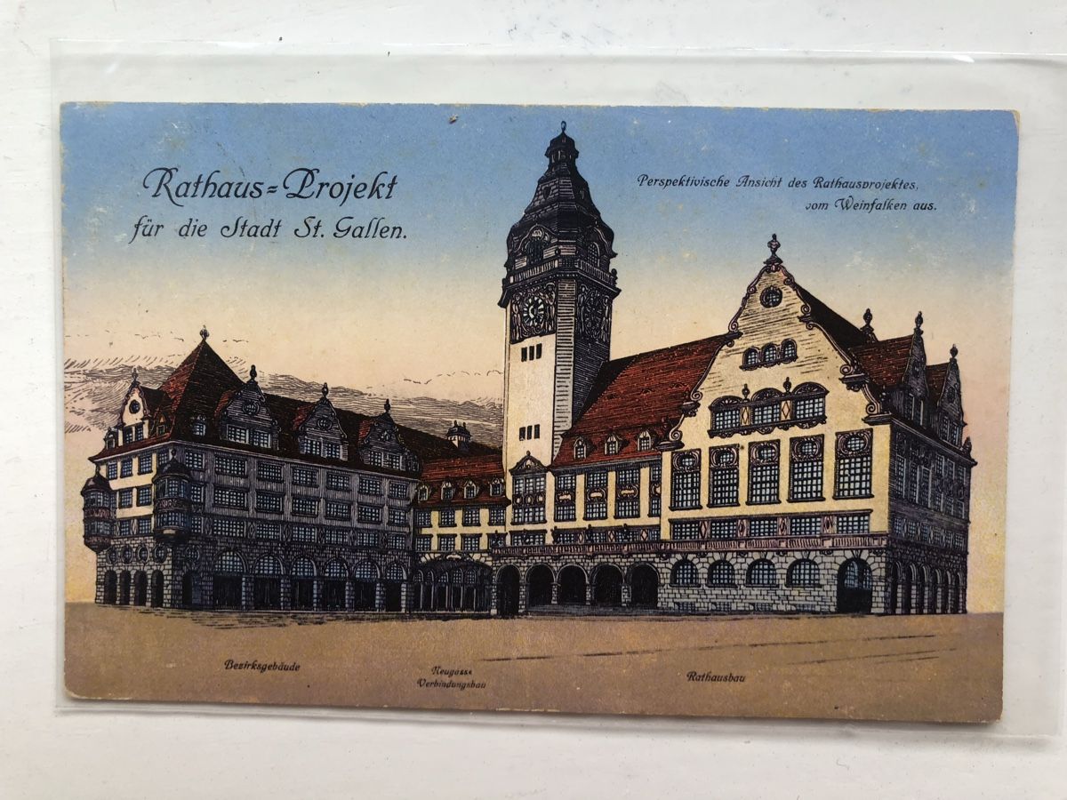 Cartoline postali: 3 ungewöhnliche antike Ansichtskarten ST. GALLEN – Usato da Lufingen venduto da Rac0 2