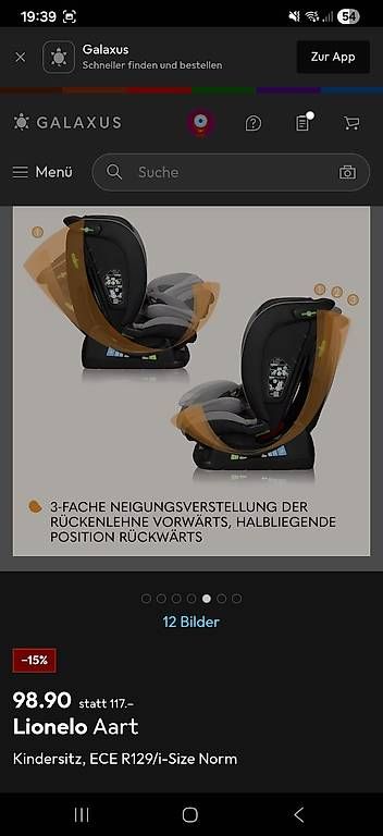 Seggiolini per auto: Kindersitz Lionelo Aart – Usato da Goldach venduto da Ari_2209 1