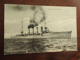 S.M.S.Karlsruhe 1916 - historische Ansichtskarte