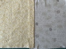 Patchworkstoffe Schrift Baumwollstoffe