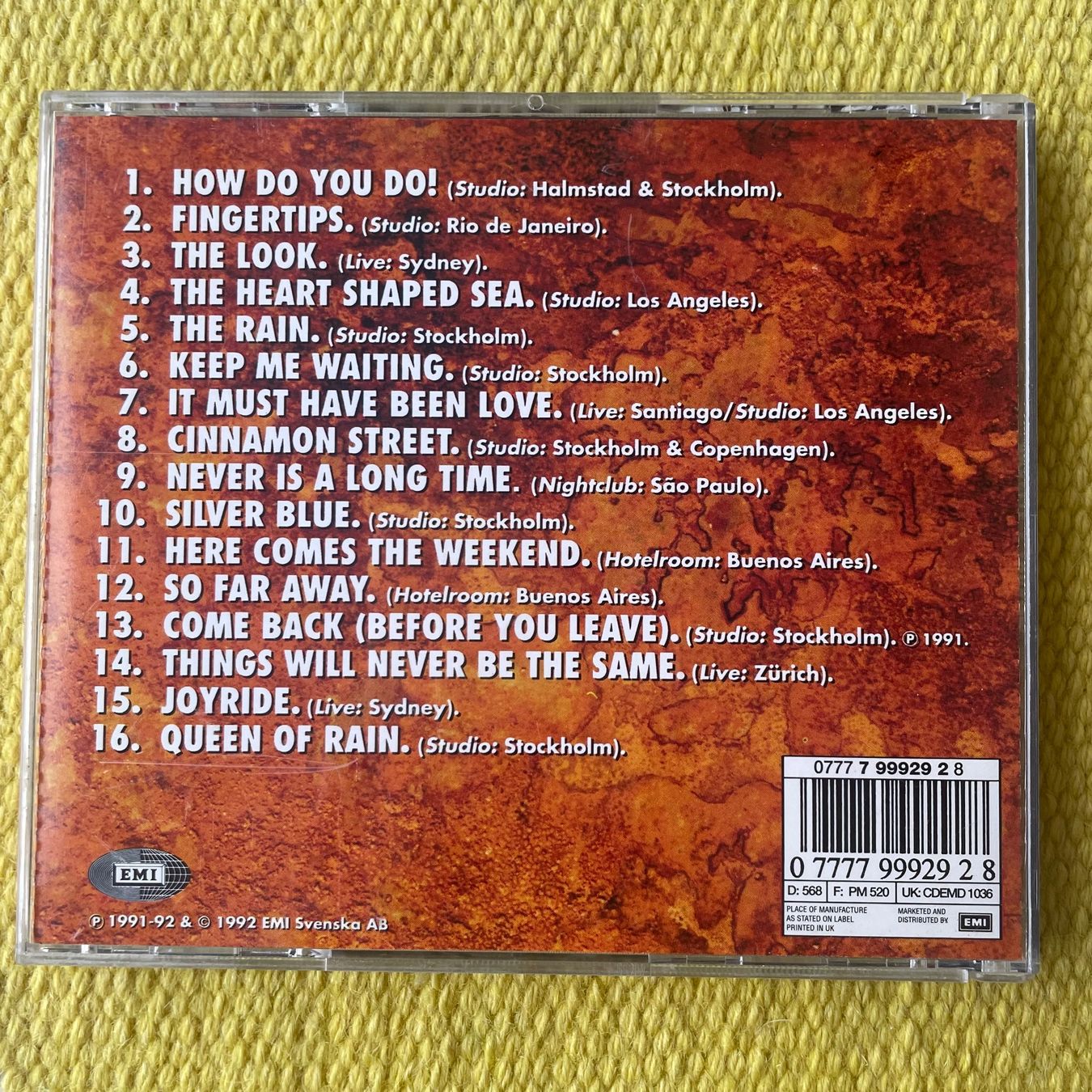 CDs: ROXETTE-TOURISM – Gebraucht aus Rorschacherberg von CD-Roli 1