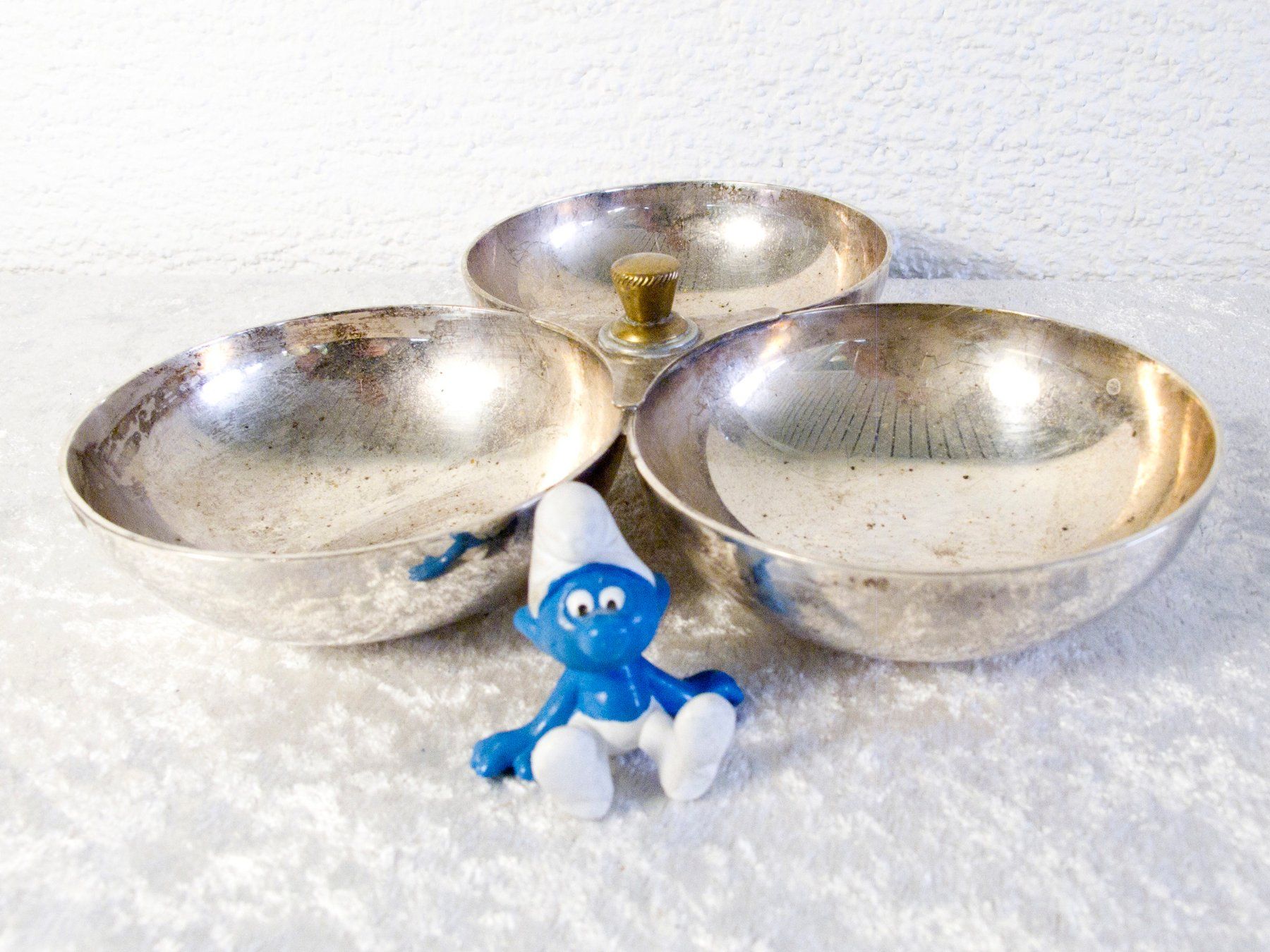 Ciotole: SERVIERSCHALE KLEEBLATT versilbert um 1920 – Usato da Blauen venduto da wosonst 5