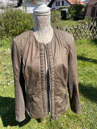Bikerjacke Bronze Gr. 42 Kunstleder L 93 Übergangszeit