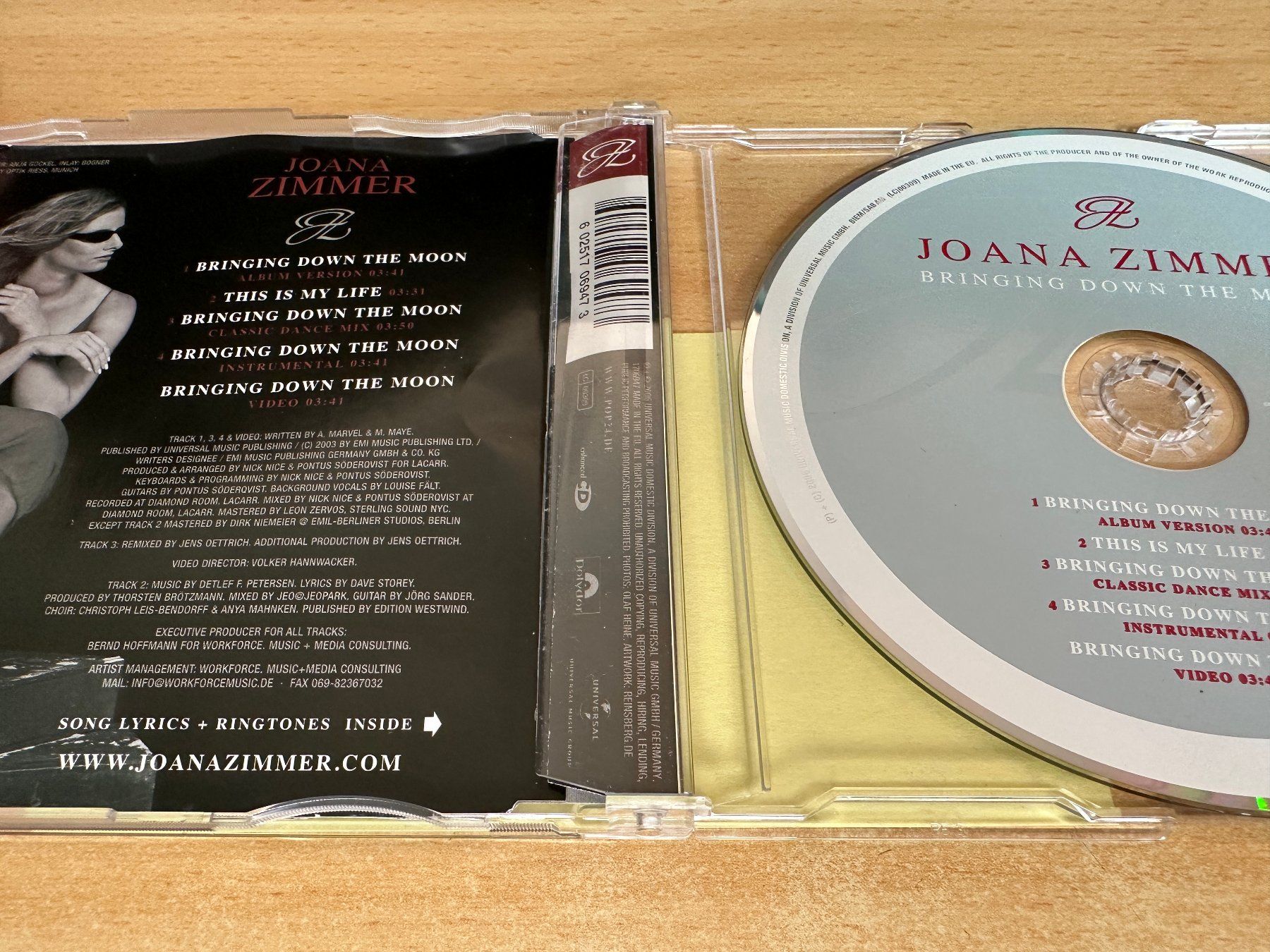 CDs: Joana Zimmer – Bringing Down The Moon - Single CD – D'occasion à Rikon im Tösstal par Alpenmutz 1