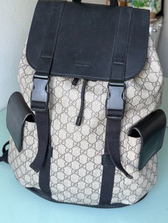GUCCI GG Supreme Canvas Backpack Rucksack Tasche Mit Laptopf