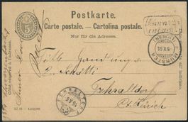 LU Schwarzenbach - Stabstempel - Münster - Karte