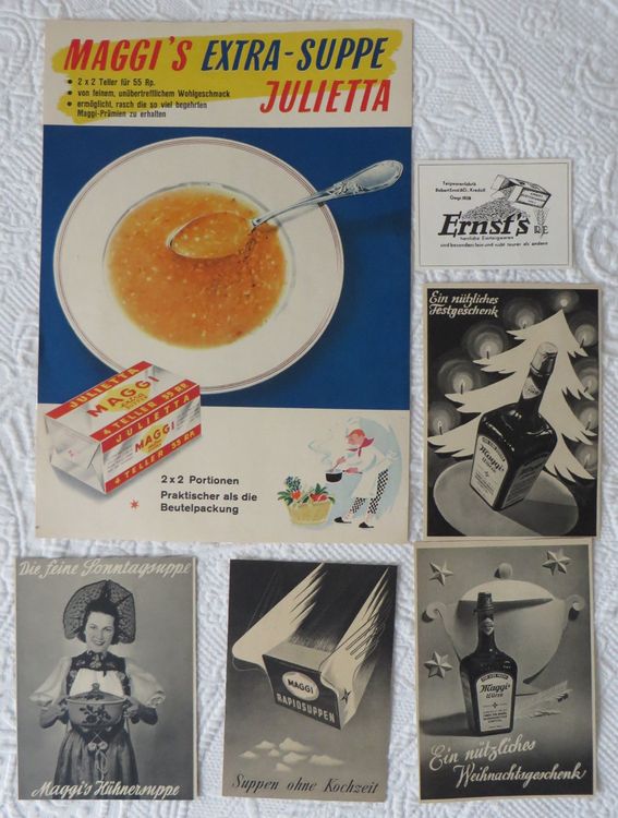 MAGGI&amp;#39;S SUPPE UND WÜRZE..6 ALTE WERBUNG AUS ZEITSCHRIFT | Kaufen auf ...