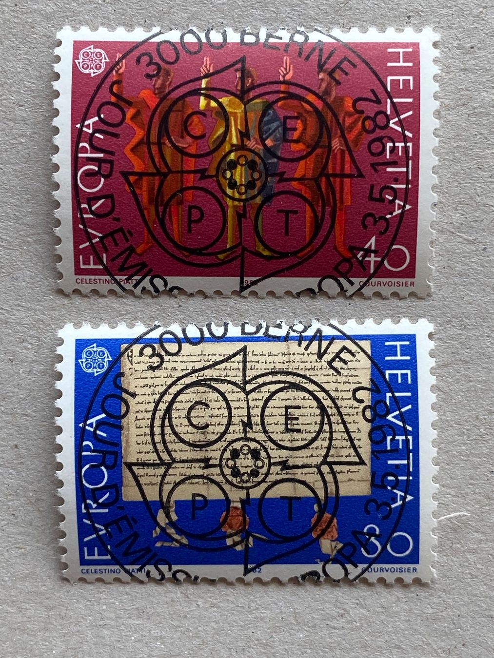 Alle Briefmarken: 670-671, ET Voll – Gebraucht aus Aarau von hilde47