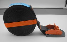 40 x Spanngurte Umreifungsgurt mit Gummi 250 Kg x 7 M, Black