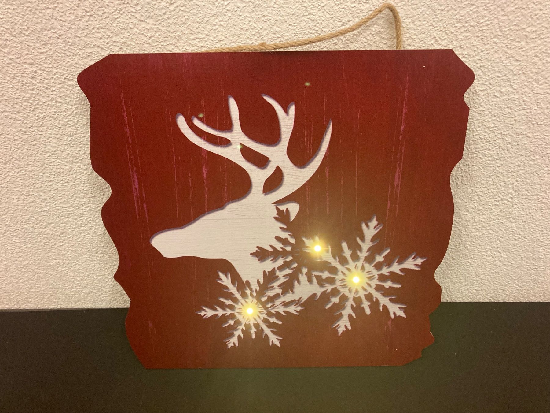 Tutte le decorazioni: LED Holzbild mit Timerfunktion, ca. 40 x 40 cm – Nuovo e nell'imballaggio originale da Neuenhof venduto da jorogo 3