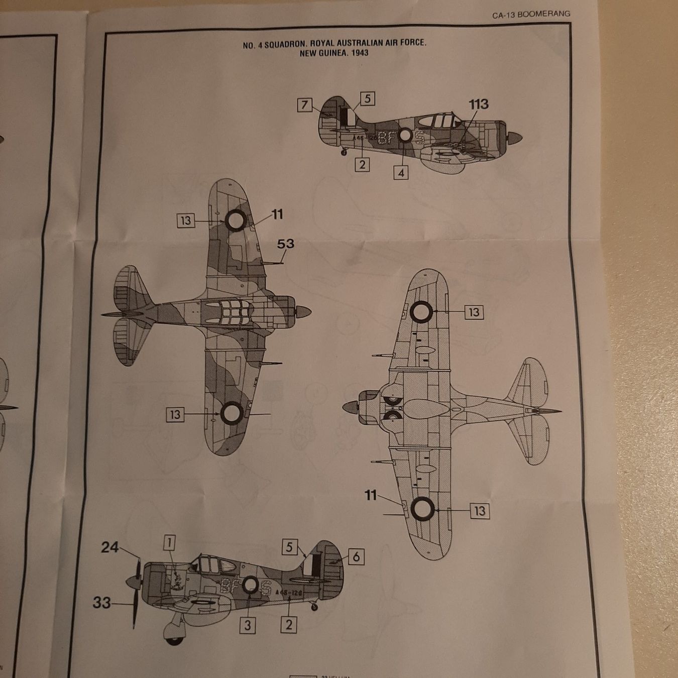 Airfix Modellbausätze & Standmodelle: 908 ... Commonwealth CA-13 Boomerang ... Airfix 02099 – Gebraucht aus Bonstetten von Benibanny59 2
