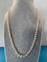 Perlenkette (48 cm) echt weissgold 18 k