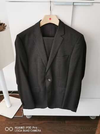 Hugo Boss Anzug, aus WOLLE, GR 50, grau