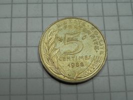Frankreich 5 Centimes, 1988