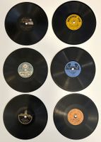 Schellack Schallplatten mini 6 Stück
