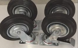 4er Set Lenkrollen R.Ø 125 / Breite 25mm  TK. 80 kg pro Rad
