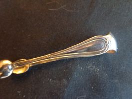 * PINCE A SUCRE JEZLER FILET BOUTTON ARGENT 800 COMME NEUF