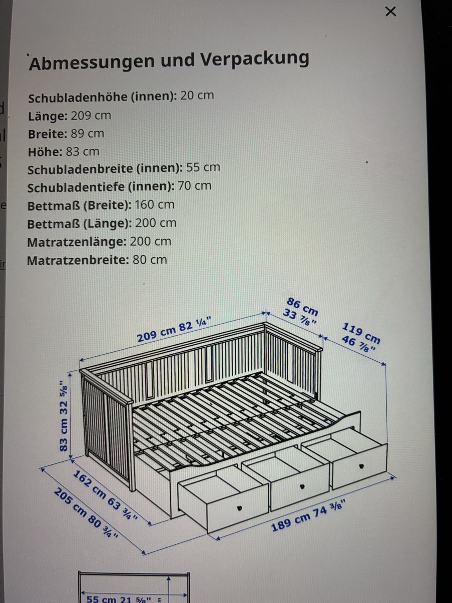 Letti: Ikea Hemmes Tagesbett – Usato da Biel/Bienne venduto da Yservus 2