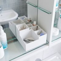 Badezimmer Organizer Weiss 7x5cm Organizer für Kosmetik