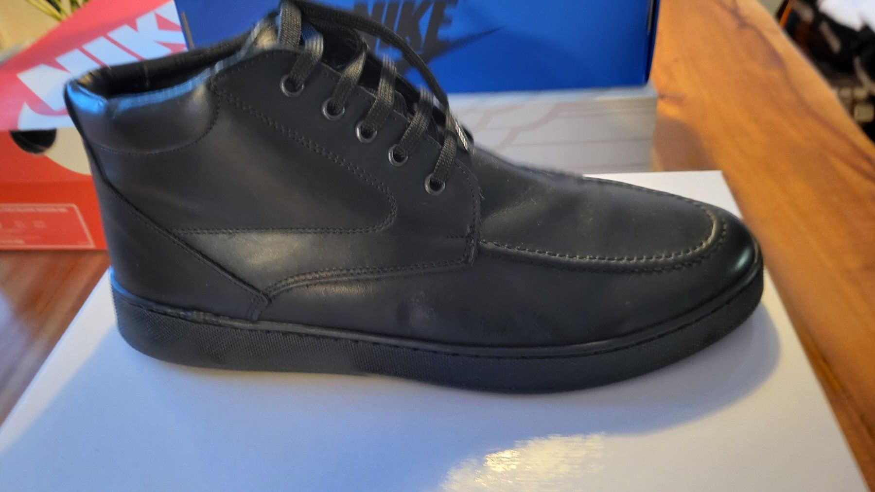 Herrenschuhe: Leather casual boots Made in italy – Gebraucht aus Bern von Sneakerheadz