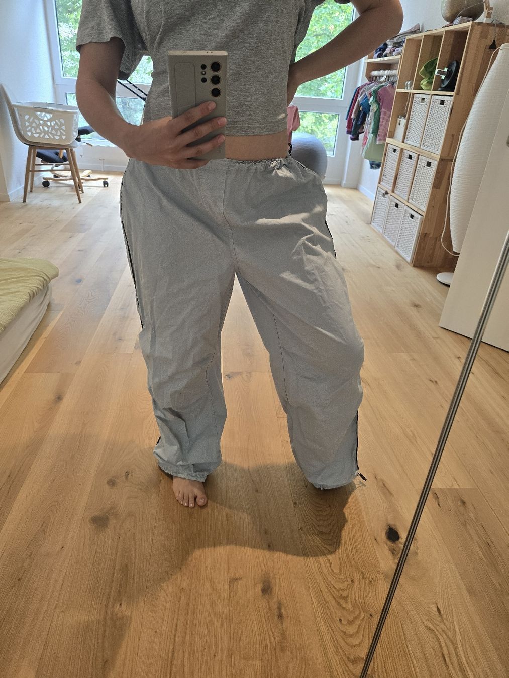 Stradivarius Hosen: Baggy Hose light blue Gr. S Baumwolle 100% – Gebraucht aus Böbikon von carlexandra 2