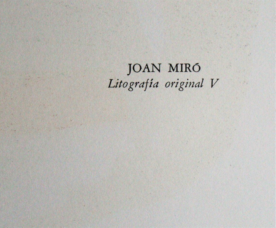 Grafica & Litografie: Joan Mirò - Vintage -Lithographie - 1977 – Nuovo (secondo la descrizione) da Ponte Tresa venduto da 11GalleriaAlterEgo11 7