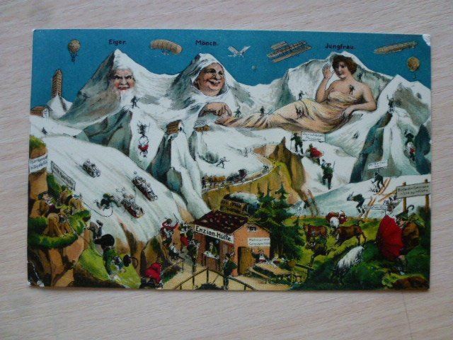 Ansichtskarten: AK Eiger, Mönch und Jungfrau (1914) – Gebraucht aus Walkringen von Casablanca777