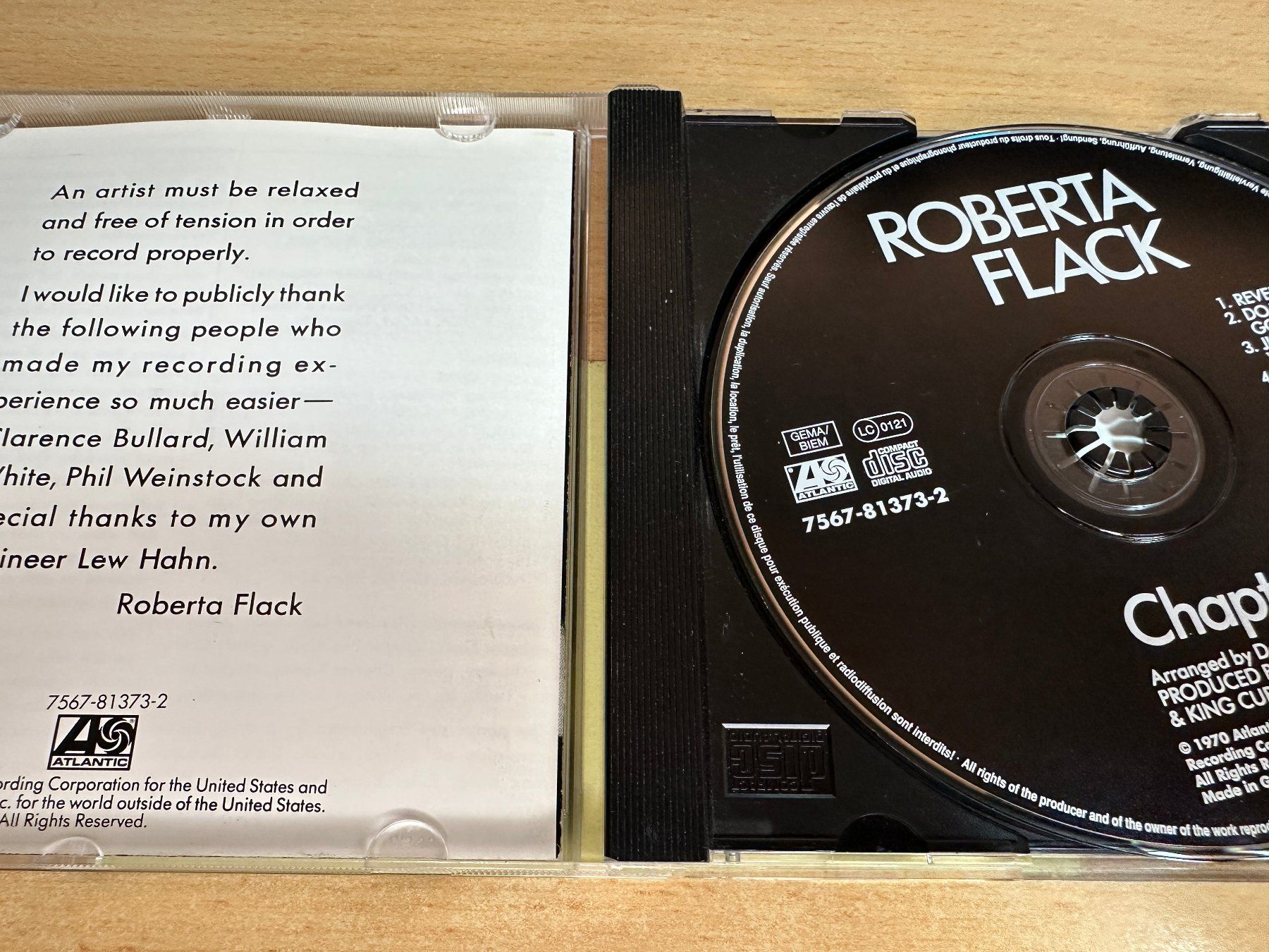 CD: B7 Roberta Flack – Chapter Two – Usato da Rikon im Tösstal venduto da Alpenmutz 2