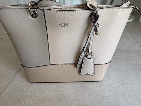 Grand sac cabas Guess 1981 beige/crème – bon état