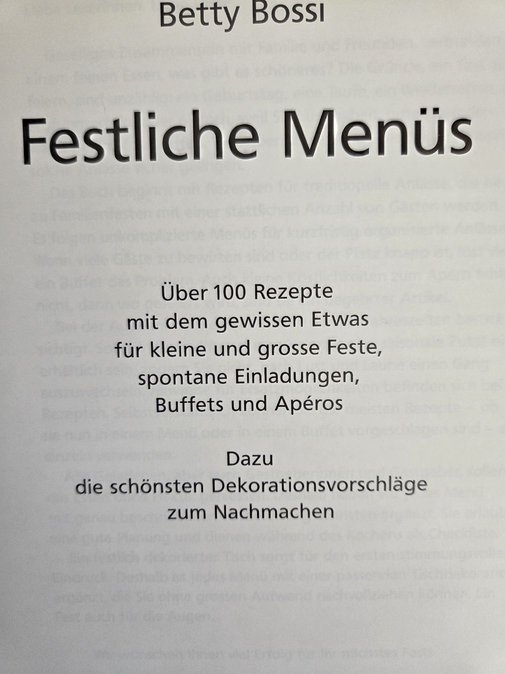 Libri: Betty Bossi: Festliche Menüs – Usato da Klosters venduto da Riva123 1