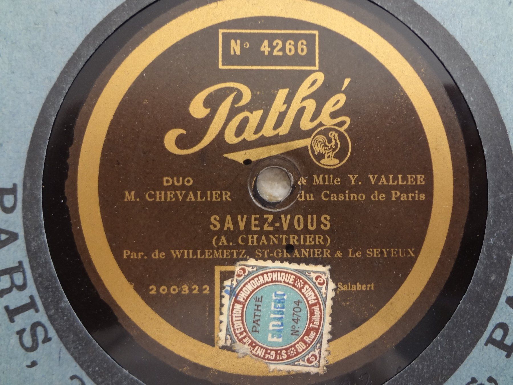 Dischi in vinile: 3 disques 78 tours saphir de Maurice Chevalier – Usato da Aigle venduto da Robflac55
