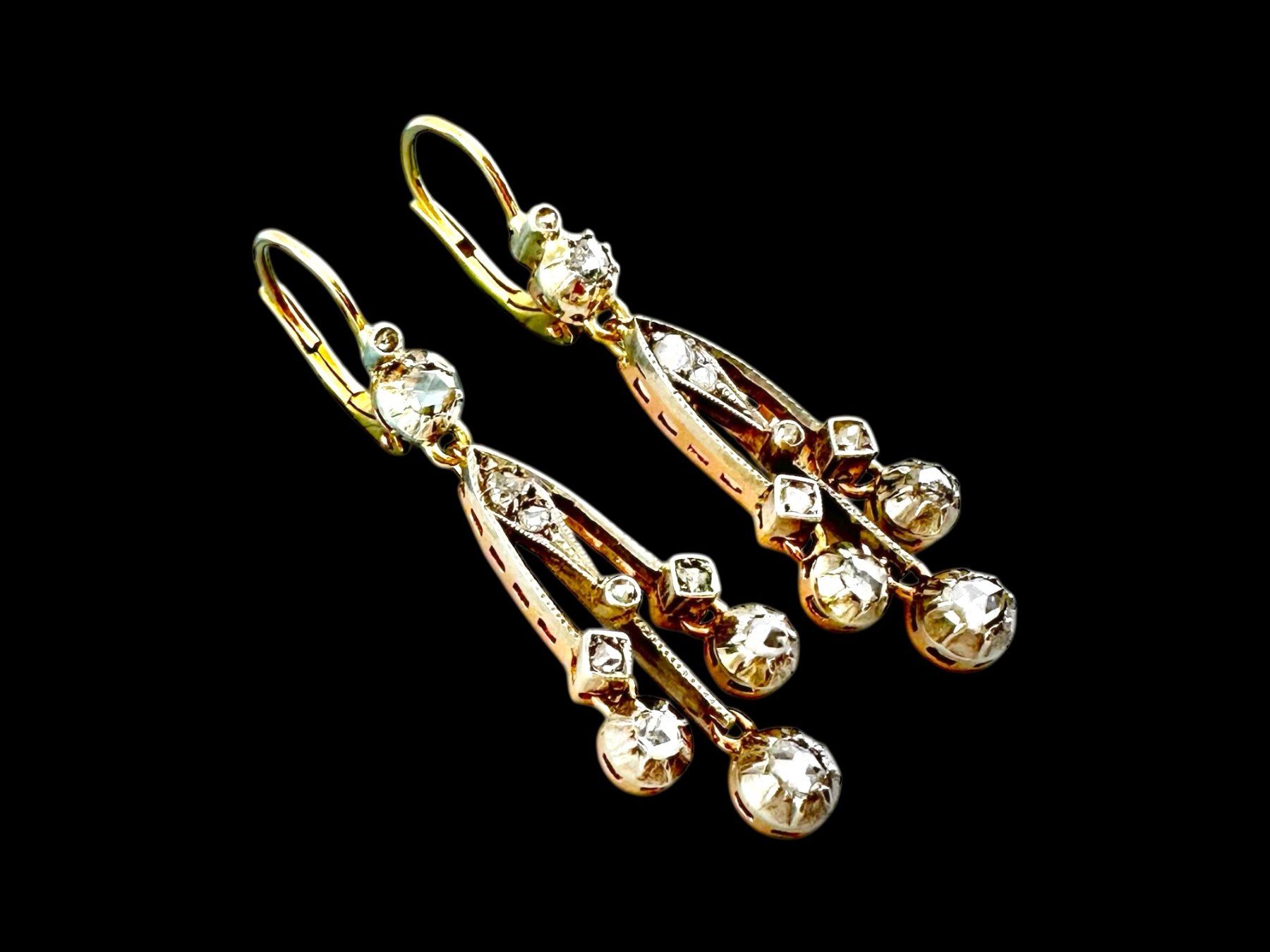 Ohrringe & -stecker: Jugendstil Diamant - Ohrhänger um 1900 – Gebraucht aus Zuzwil SG von artimmo 2