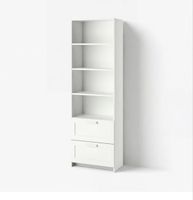 White Bookshelf with Drawers 60x35x190cm used