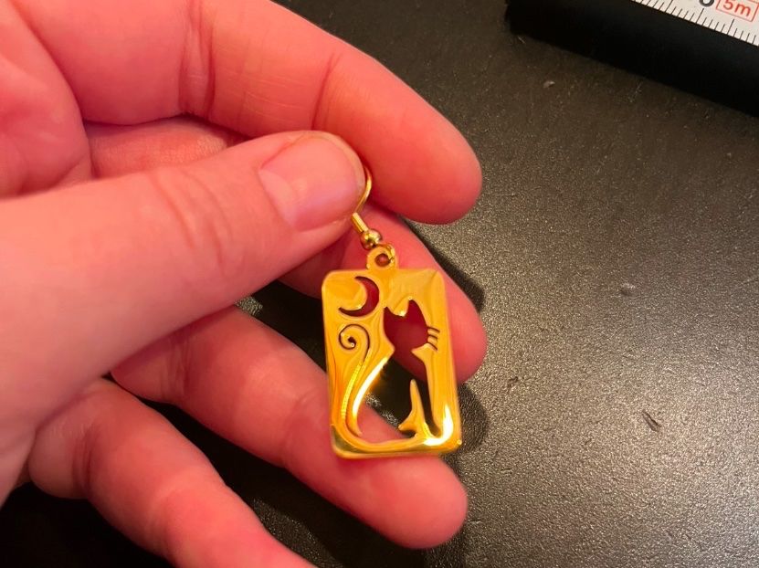 Orecchini pendenti & Orecchini a lobo: Ohrringe Katze mit Mondmotiv – Nuovo (secondo la descrizione) da Gams venduto da Mariawicca 5
