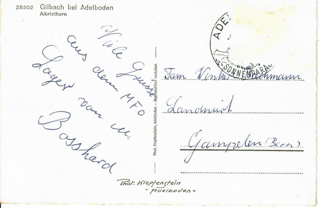 Cartoline postali: Gilbach bei Adelboden – Usato da Hochdorf venduto da Ziegel-16 1