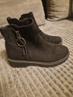 Schwarze Wildleder Stiefeletten, Grösse 38