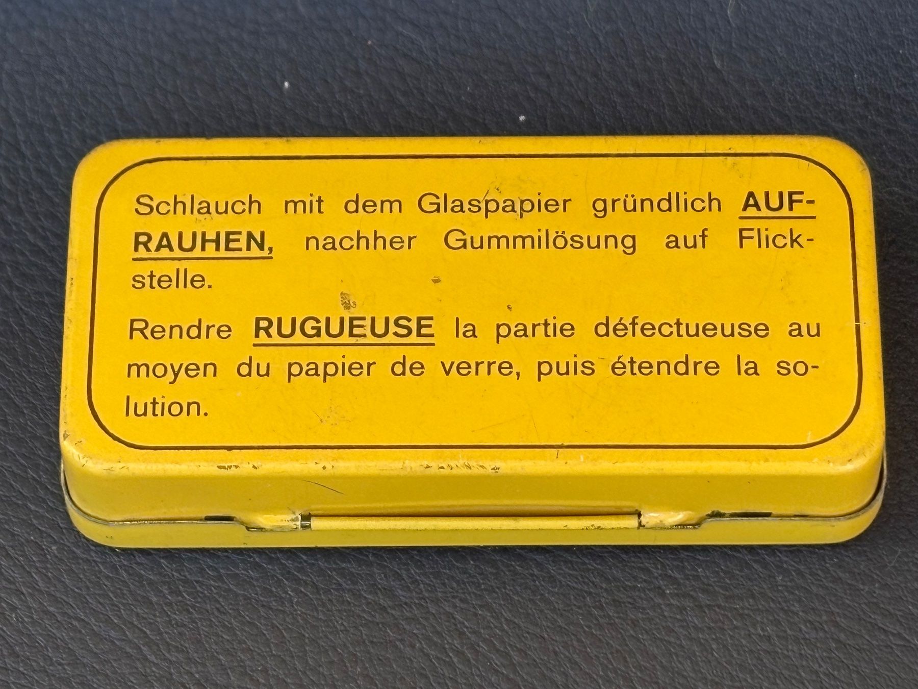 Pezzi di ricambio: alte Schweizer Velo Flickzeug - Dose     Omega – Usato da Wil SG venduto da rolandsflohland 4