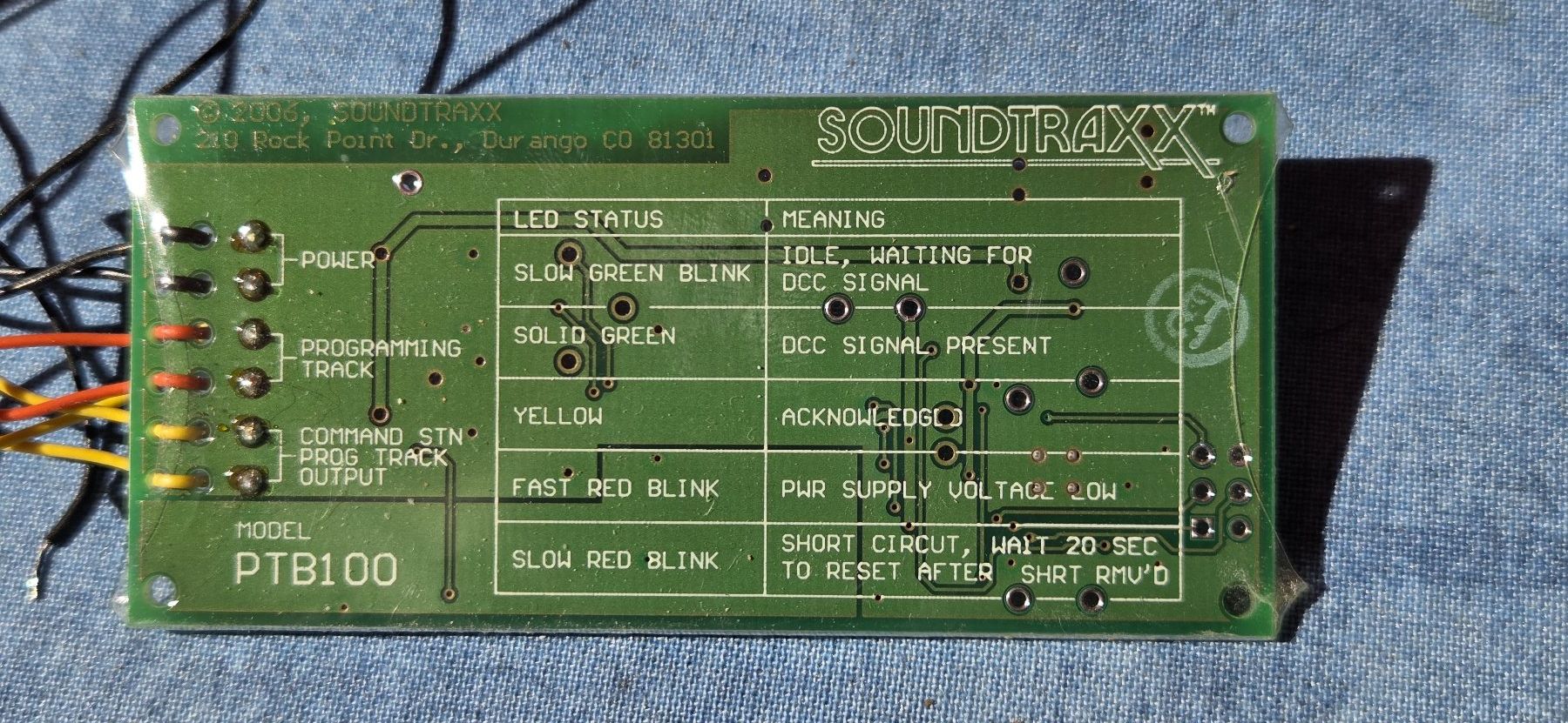 Modelleisenbahnen: Soundtraxx PTB100 Programmiertool für SoundTraxx Decoder – Gebraucht aus Solothurn von Miniatur-Welten