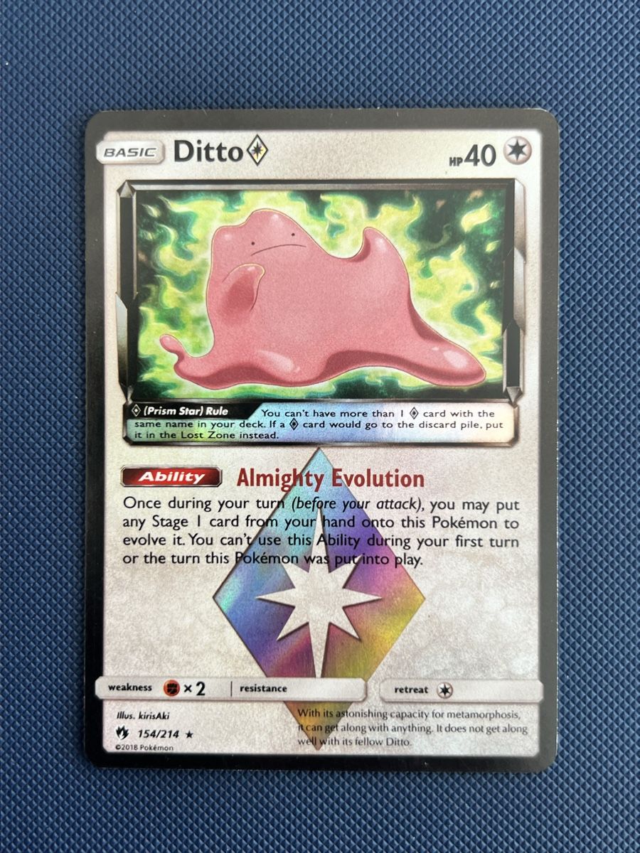 Pokémon Carte collezionabili: Ditto Prism Star 154/214 Lost Thunder Holo – Usato da Zollikon venduto da inf_l5jd