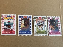 Briefmarken Føroyar 4er Set 100-700 Øre 1994