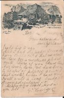 Karte Grindelwald (Hotel . Pension de I Aigle noir 1894)