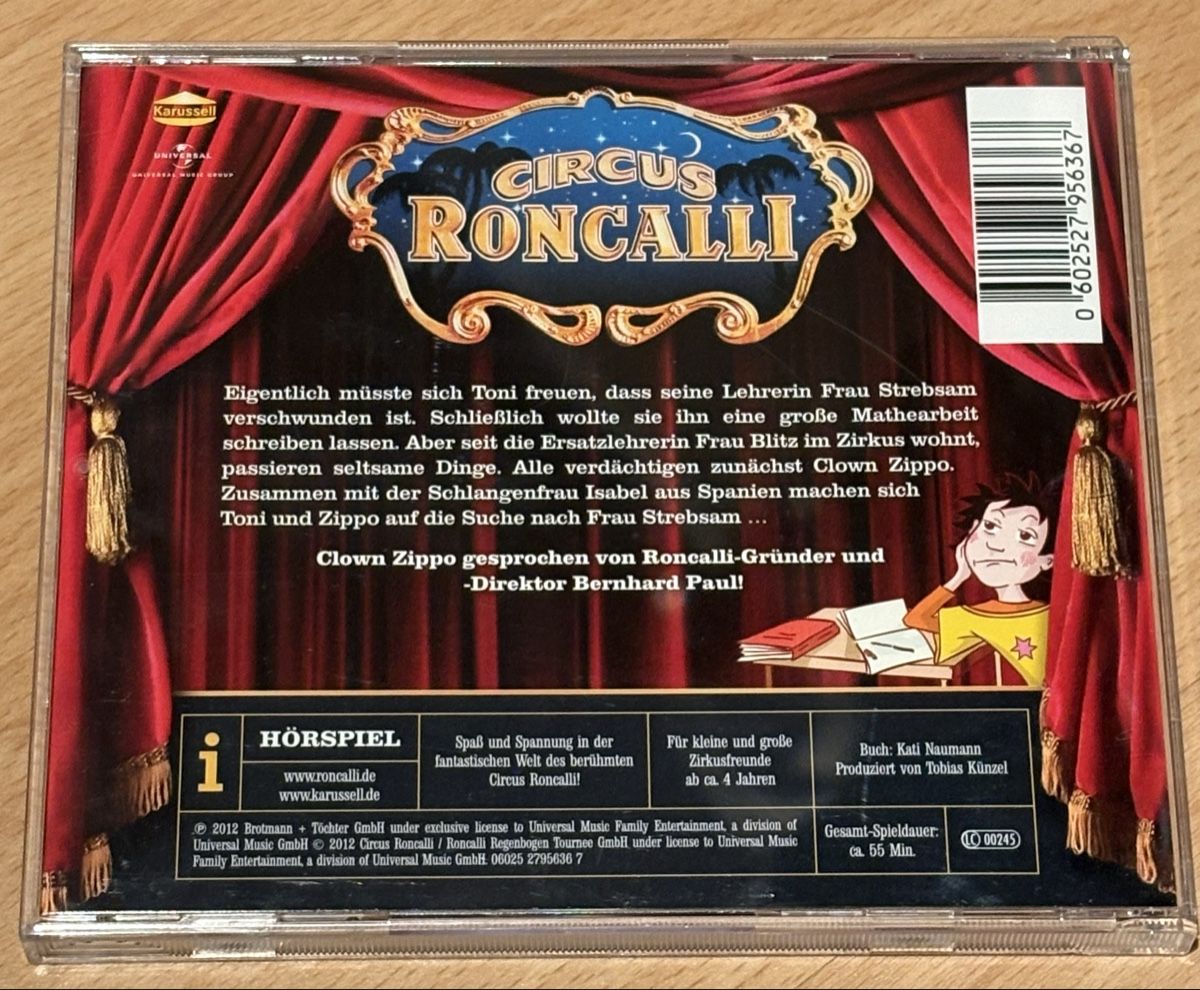 CD: Circus Roncalli CD – Usato da Hünenberg See venduto da spartakus02 1